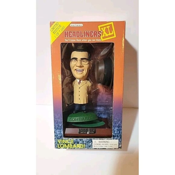 HEADLINERS XL CORINTHIAN 1998 Limited Edition 1 of 7,260 Vince Lombardi Figure - Picture 1 of 7